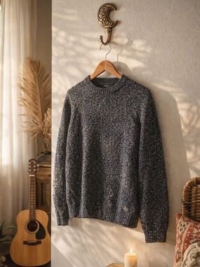 Rails Donovan Wool Blend Sweater Gray Marled Crewneck Men’s L